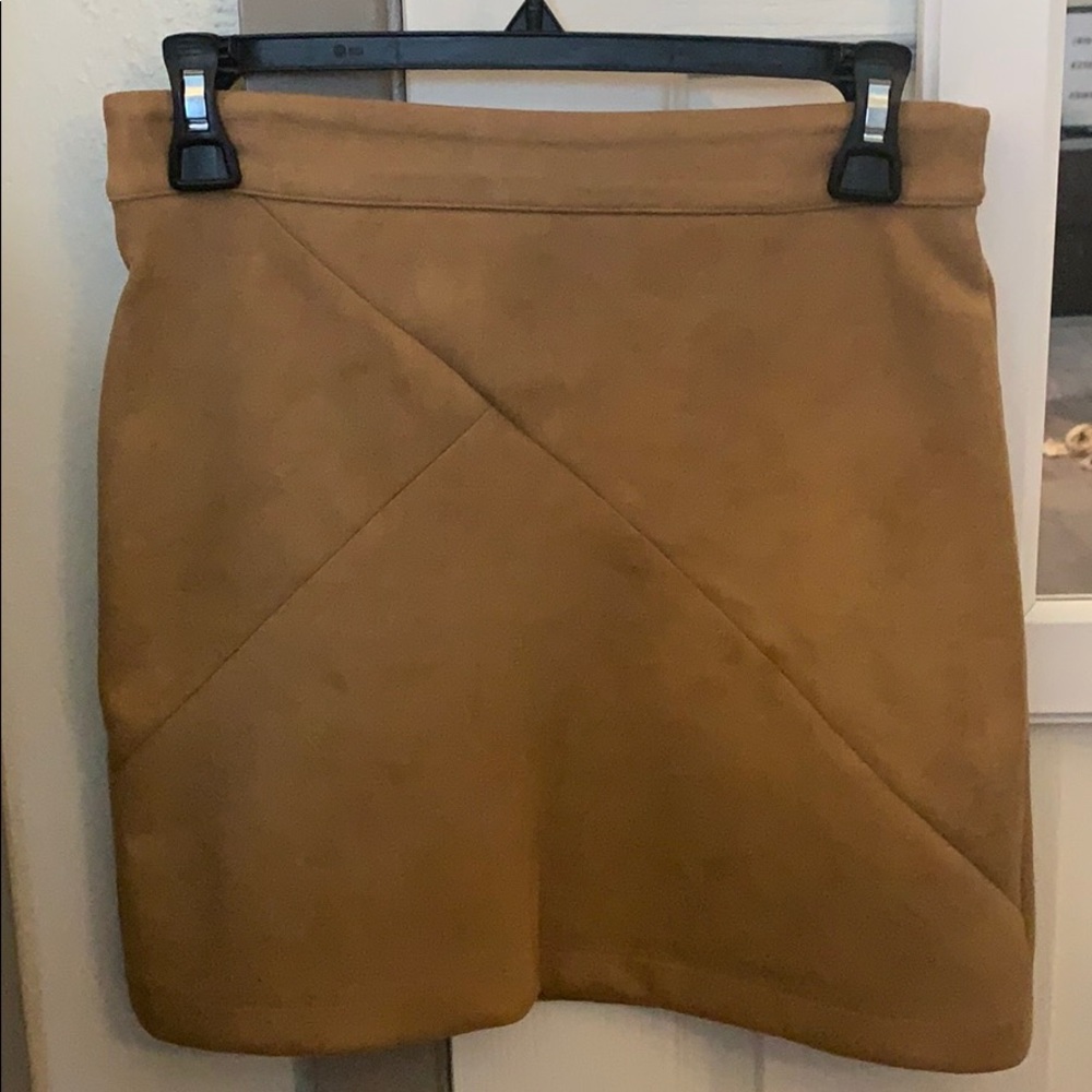 Tan suede skirt